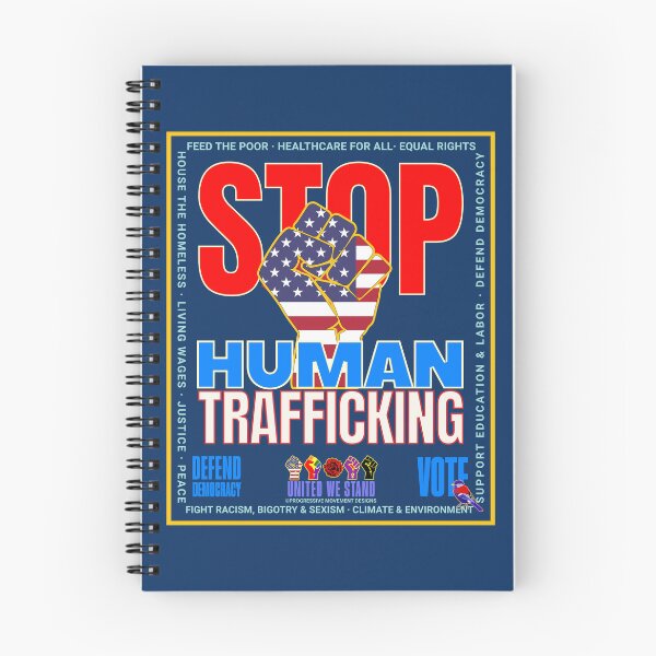 Item preview, PMD00944 Progressive Movement Designs patriotic American Stop Human Trafficking design shows you support democracy and progressive goals for Progressives Democrats Independents Liberals designed and sold by ProgressiveLeft.