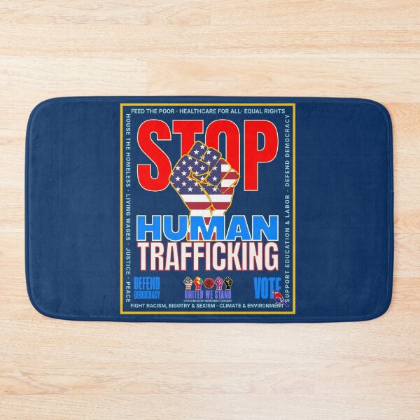 Item preview, PMD00944 Progressive Movement Designs patriotic American Stop Human Trafficking design shows you support democracy and progressive goals for Progressives Democrats Independents Liberals designed and sold by ProgressiveLeft.