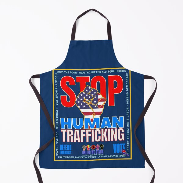 Item preview, PMD00944 Progressive Movement Designs patriotic American Stop Human Trafficking design shows you support democracy and progressive goals for Progressives Democrats Independents Liberals designed and sold by ProgressiveLeft.