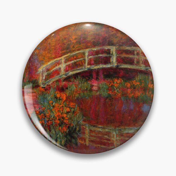 Item preview, Monet The Japanese Bridge (The Bridge in Monet's Garden) deep colors designed and sold by PureVintageLove.