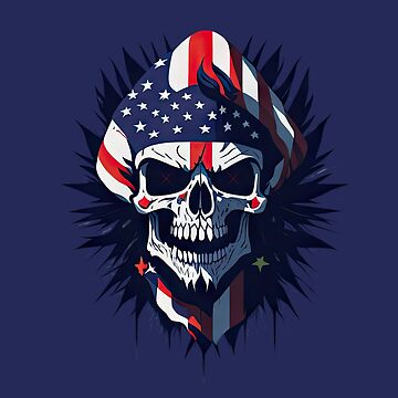 Patriotism U.S Flag Punisher Skull Custom Name All Over Print AOP