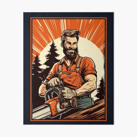 Lumberjack Wall Poster Retro Sunset Arborist Forest Chainsaw Logger Gift  Wall Art Print Poster Home Decor (12″ × 18″) : : Home