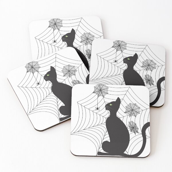 Artikelvorschau, Spinnennetz der schwarzen Katze entworfen und verkauft von Ninni Store312.