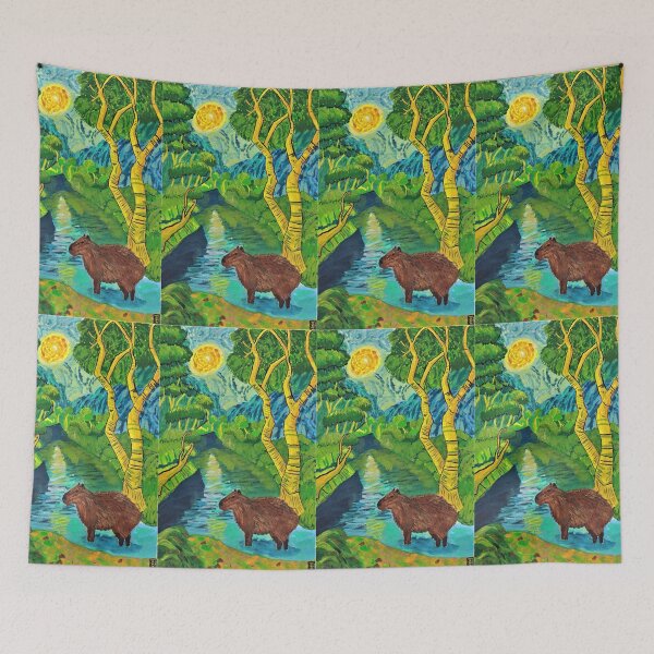 Item preview, Capybara in fantasy land designed and sold by GringaArt-DR.