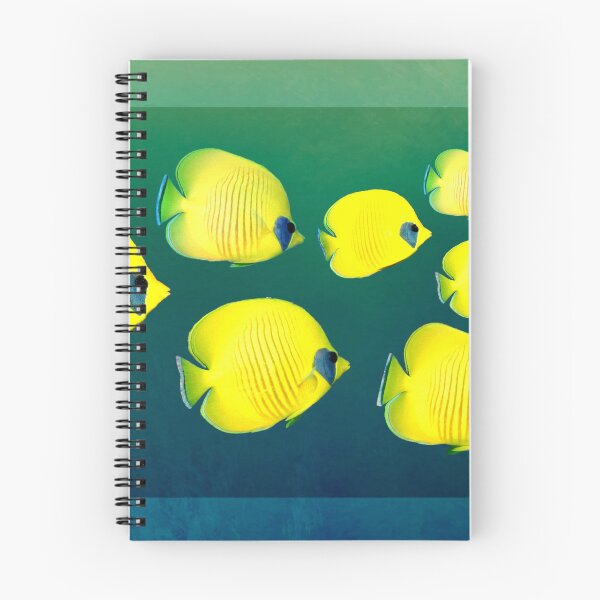 Item preview, School of Yellow Masked Butterfly Fish designed and sold by James DeFazio.