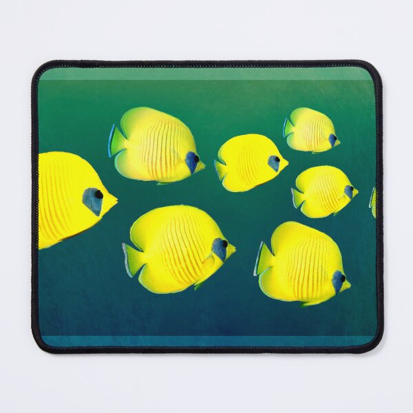 Item preview, School of Yellow Masked Butterfly Fish designed and sold by James DeFazio.