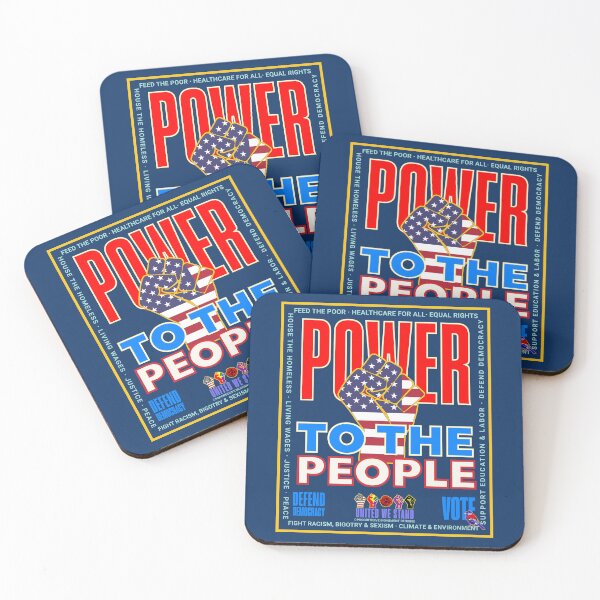 Item preview, PMD00945 Progressive Movement Designs patriotic American Power to the People design shows you support democracy and progressive goals for Progressives Democrats Independents Liberals designed and sold by ProgressiveLeft.