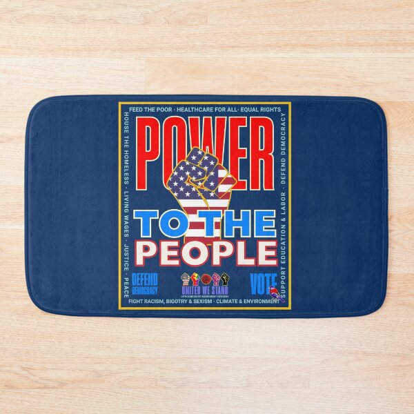 Item preview, PMD00945 Progressive Movement Designs patriotic American Power to the People design shows you support democracy and progressive goals for Progressives Democrats Independents Liberals designed and sold by ProgressiveLeft.