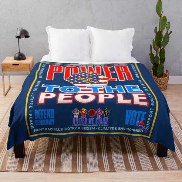 Item preview, PMD00945 Progressive Movement Designs patriotic American Power to the People design shows you support democracy and progressive goals for Progressives Democrats Independents Liberals designed and sold by ProgressiveLeft.