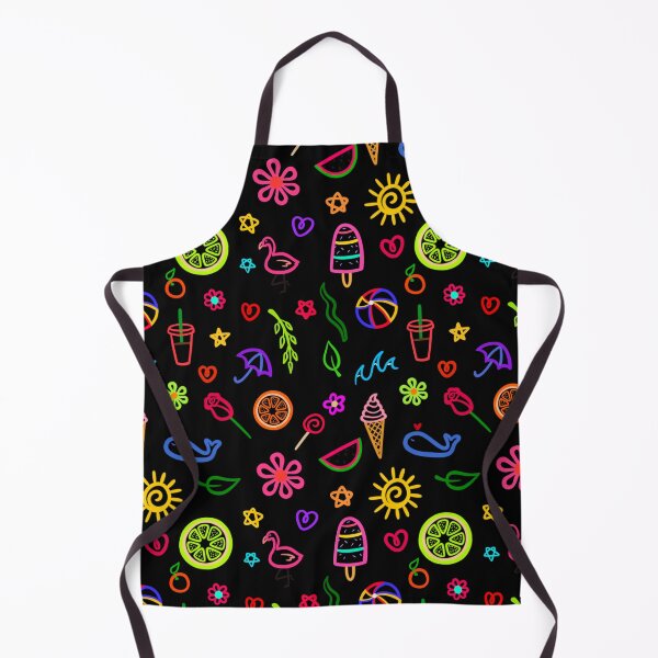 Item preview, Summer doodles pattern (black) designed and sold by Planetkaz.