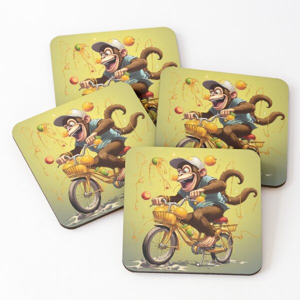 Item preview, Happy like a monkey on a bicycle designed and sold by Foreververypoor.
