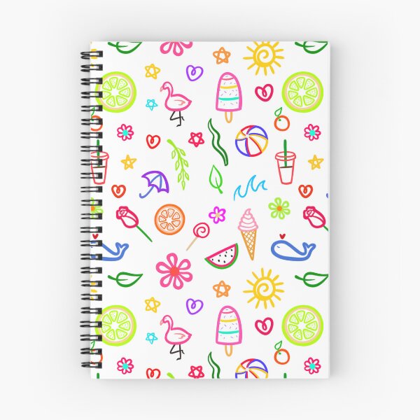 Item preview, Copy of Summer doodles pattern (white) designed and sold by Planetkaz.