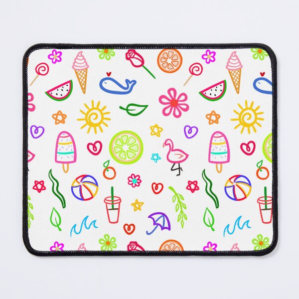 Item preview, Copy of Summer doodles pattern (white) designed and sold by Planetkaz.
