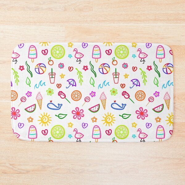 Item preview, Copy of Summer doodles pattern (white) designed and sold by Planetkaz.