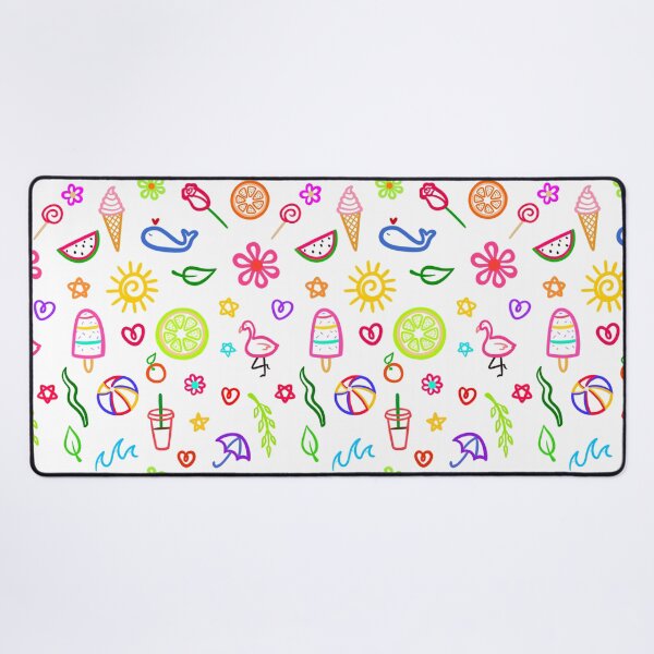 Item preview, Copy of Summer doodles pattern (white) designed and sold by Planetkaz.