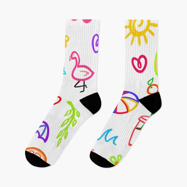 Item preview, Copy of Summer doodles pattern (white) designed and sold by Planetkaz.
