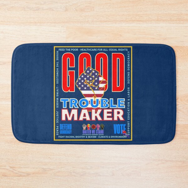 Item preview, PMD00946 Progressive Movement Designs patriotic American Good Trouble Maker design shows you support democracy and progressive goals for Progressives Democrats Independents Liberals designed and sold by ProgressiveLeft.