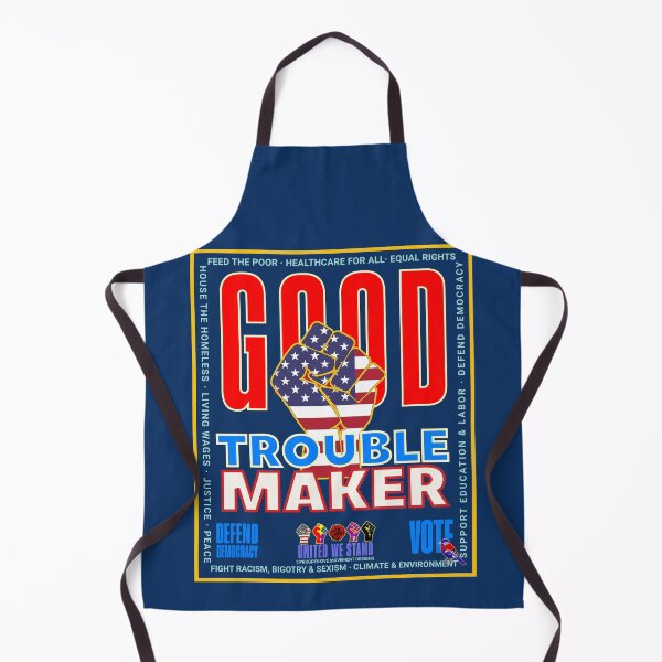 Item preview, PMD00946 Progressive Movement Designs patriotic American Good Trouble Maker design shows you support democracy and progressive goals for Progressives Democrats Independents Liberals designed and sold by ProgressiveLeft.