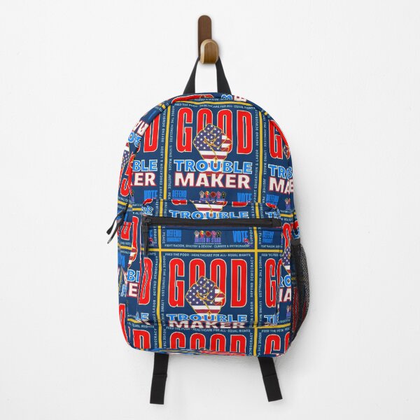 Item preview, PMD00946 Progressive Movement Designs patriotic American Good Trouble Maker design shows you support democracy and progressive goals for Progressives Democrats Independents Liberals designed and sold by ProgressiveLeft.