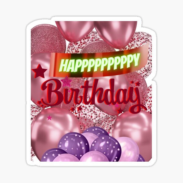 Happy Birthday Sticker for Sale by MiistyDesignz