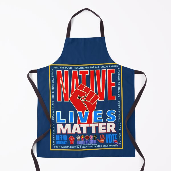 Item preview, PMD00947 Progressive Movement Designs patriotic American Native Lives Matter design shows you support democracy and progressive goals for Progressives Democrats Independents Liberals designed and sold by ProgressiveLeft.
