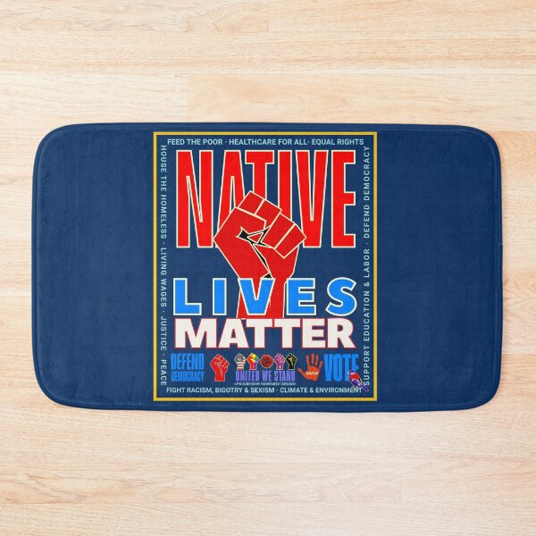 Item preview, PMD00947 Progressive Movement Designs patriotic American Native Lives Matter design shows you support democracy and progressive goals for Progressives Democrats Independents Liberals designed and sold by ProgressiveLeft.