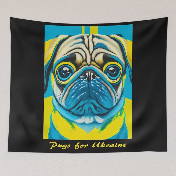 Item preview, Pugs for Ukraine designed and sold by RedBluffTraders.