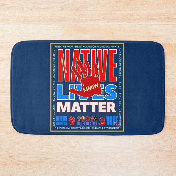 Item preview, PMD00948 Progressive Movement Designs patriotic American Native Lives Matter MMIW design shows you support democracy and progressive goals for Progressives Democrats Independents Liberals designed and sold by ProgressiveLeft.