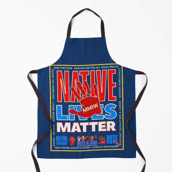 Item preview, PMD00948 Progressive Movement Designs patriotic American Native Lives Matter MMIW design shows you support democracy and progressive goals for Progressives Democrats Independents Liberals designed and sold by ProgressiveLeft.