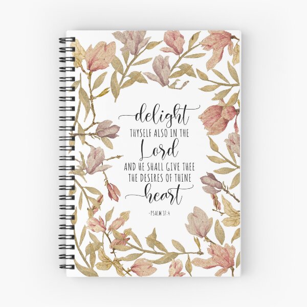 Item preview, Psalm 37:4 KJV - Delight thyself also in the Lord Floral designed and sold by amazingjoy.