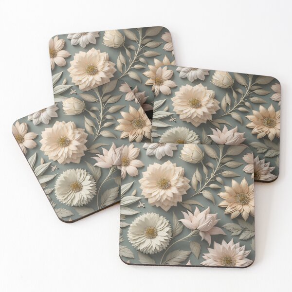 Item preview, Artificial 3D embossed flowers design 2 designed and sold by digitalartlb.