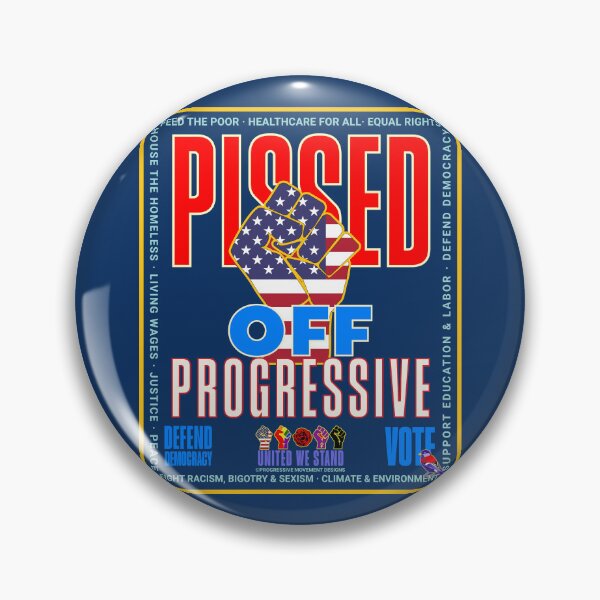 Item preview, PMD00949 Progressive Movement Designs patriotic American Pissed Off Progressive design shows you support democracy and progressive goals for Progressives Democrats Independents Liberals designed and sold by ProgressiveLeft.