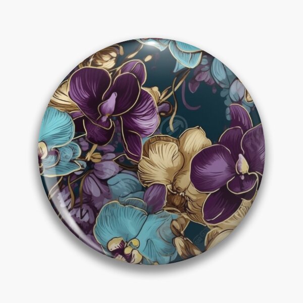 Item preview, Blue/Purple/Gold Orchids designed and sold by peggyscc.