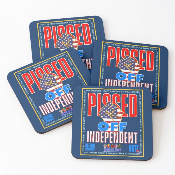 Item preview, PMD00950 Progressive Movement Designs patriotic American Pissed Off Independent design shows you support democracy and progressive goals for Progressives Democrats Independents Liberals designed and sold by ProgressiveLeft.