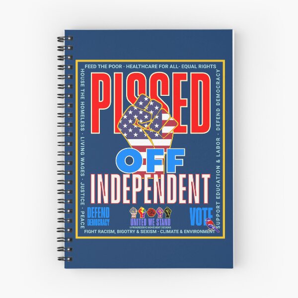 Item preview, PMD00950 Progressive Movement Designs patriotic American Pissed Off Independent design shows you support democracy and progressive goals for Progressives Democrats Independents Liberals designed and sold by ProgressiveLeft.