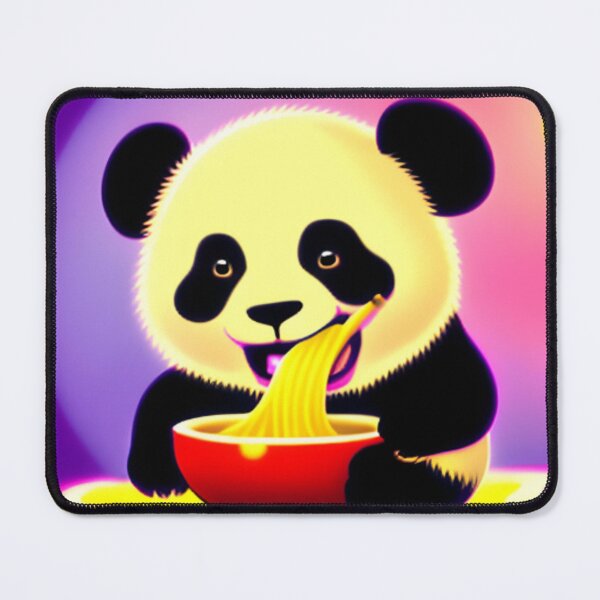 Item preview, Ramen panda in colorful sunset designed and sold by OfficeDoodler.