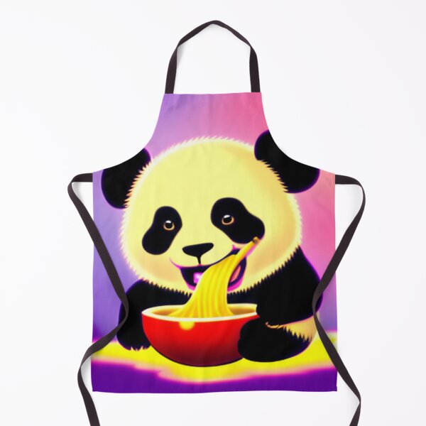 Item preview, Ramen panda in colorful sunset designed and sold by OfficeDoodler.