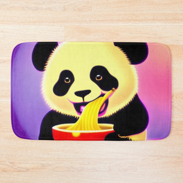 Item preview, Ramen panda in colorful sunset designed and sold by OfficeDoodler.