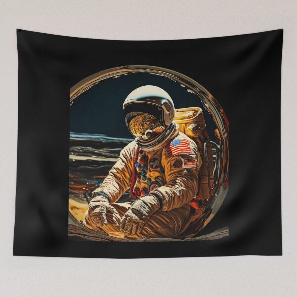 Item preview, Astronaut Helmet and Suit: A Classic Icon Evoking the Magic of Space Exploration designed and sold by JLCableStudio.