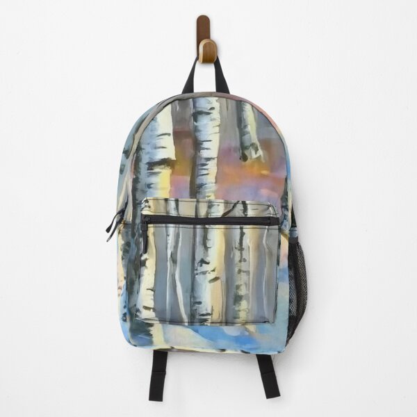 Item preview, Snowy Birch Forest Sunset designed and sold by myrbpix.