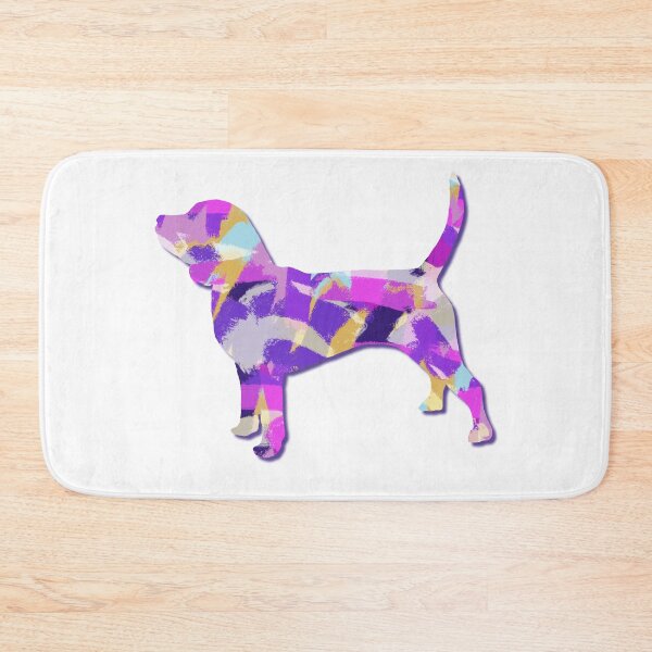 Item preview, Beagle Dog Silhouette Purple Pink Yellow Blue Design designed and sold by AMSonArt.