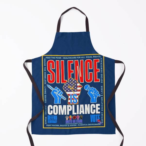 Item preview, PMD00952 Progressive Movement Designs patriotic American Silence is Compliance design shows you support democracy and progressive goals for Progressives Democrats Independents Liberals designed and sold by ProgressiveLeft.