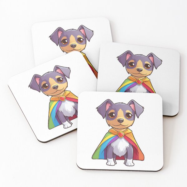 Item preview, Pride Dog with Cape | Colorful LGBTQ+ Inspired Artwork designed and sold by Liezdesign.