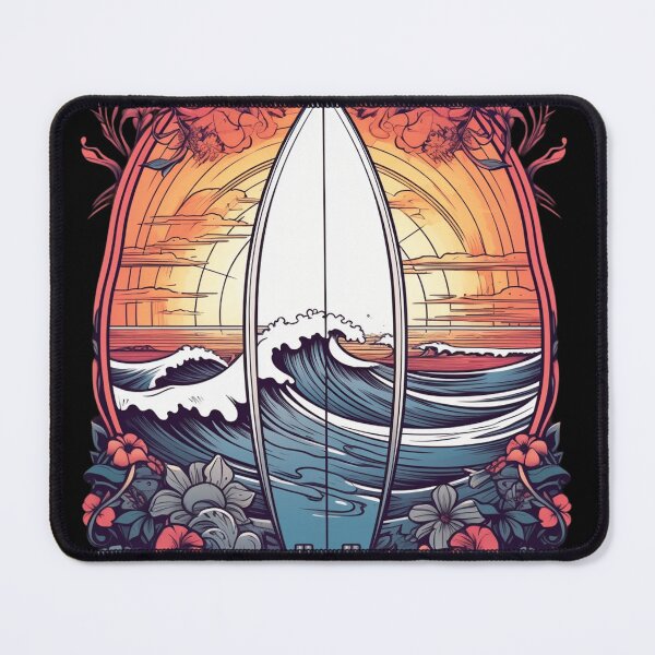 Item preview, Summer Full Of Surfing Surf Board Sunset Waves designed and sold by Nightarcade.