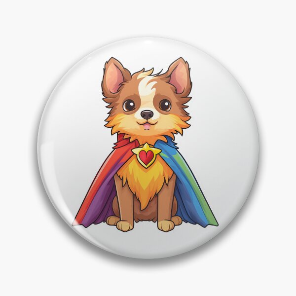 Item preview, Pride Dog with Cape | Colorful LGBTQ+ Inspired Artwork designed and sold by Liezdesign.