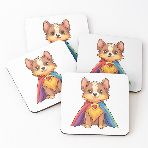 Item preview, Pride Dog with Cape | Colorful LGBTQ+ Inspired Artwork designed and sold by Liezdesign.