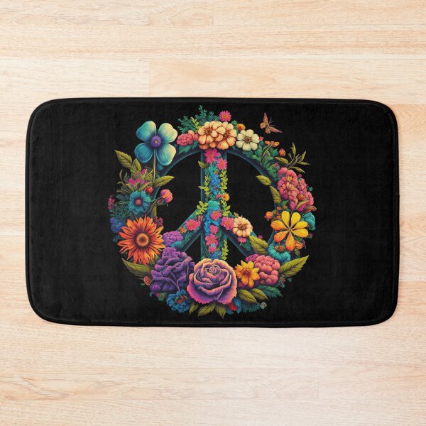 Item preview, Peace Sign Flower Psychedelic Art designed and sold by Trippinink-.