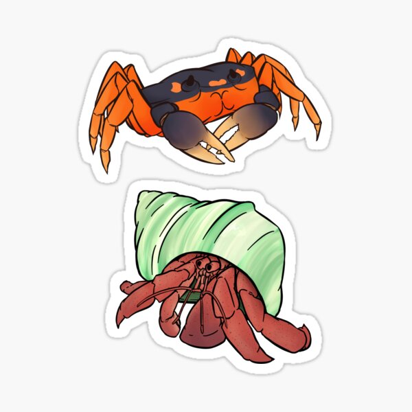 Item preview, Crab Stickers designed and sold by rawrimamidget.
