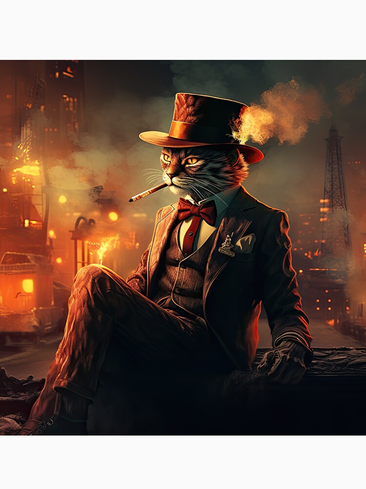 Thumbnail 7 of 7, Classic T-Shirt, Gangster Cat designed and sold by Garret Bohl.
