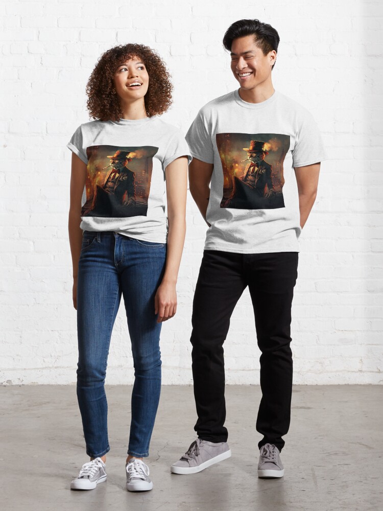 Thumbnail 1 of 7, Classic T-Shirt, Gangster Cat designed and sold by Garret Bohl.